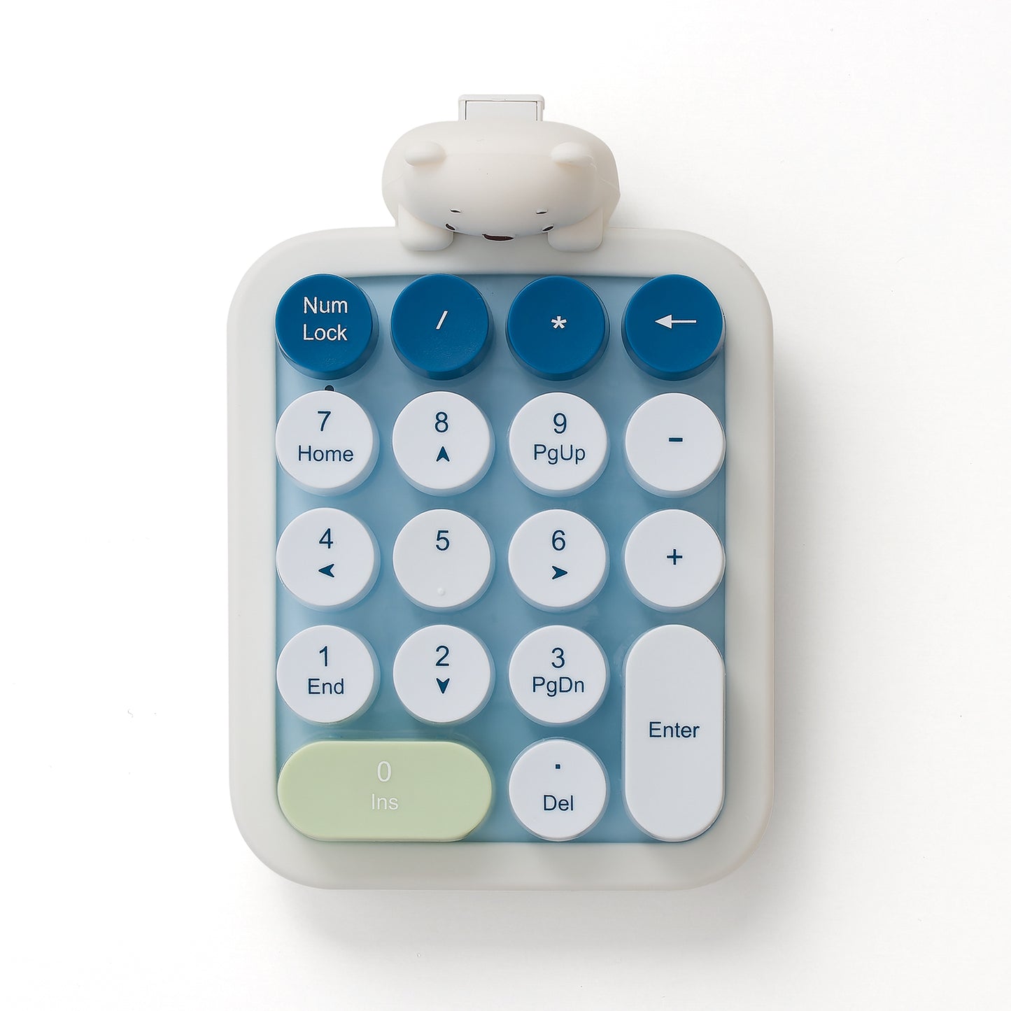 Colorful Wireless Numeric Keypad with Bear Silicone Case, Cute Bubble Numpad