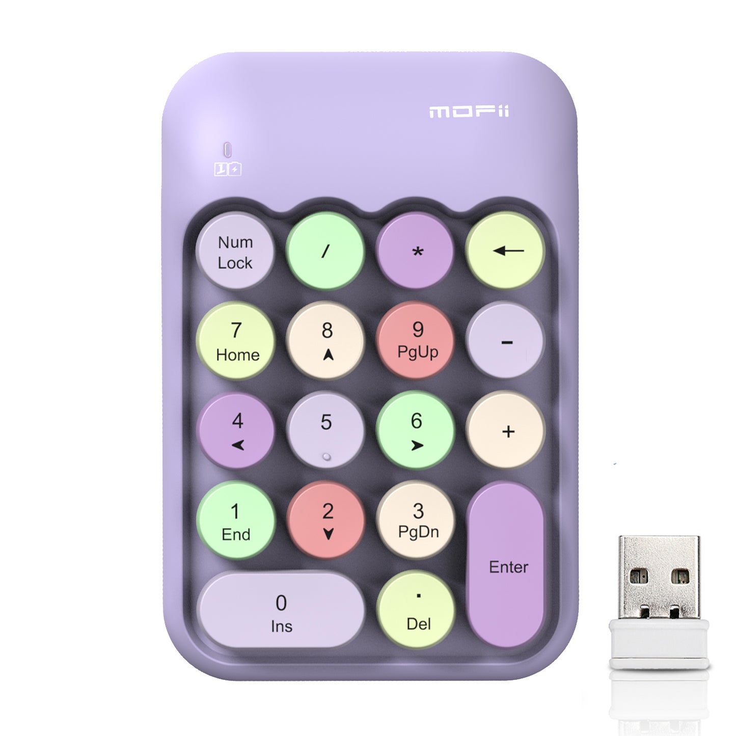 Colorful Wireless Numeric Keypad, Cute Bubble Numpad