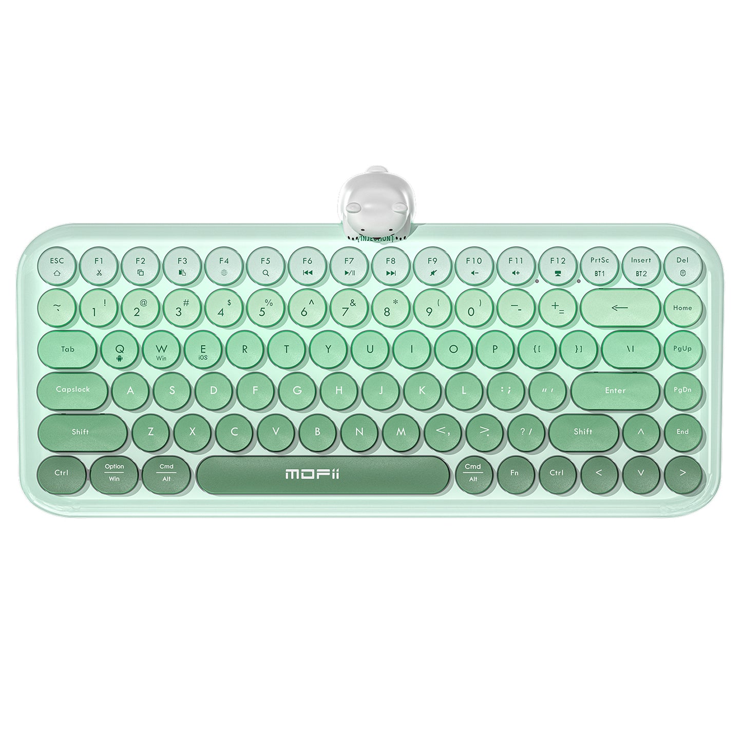 Colorful Dual Mode Wireless Keyboard with Magnetic Bear