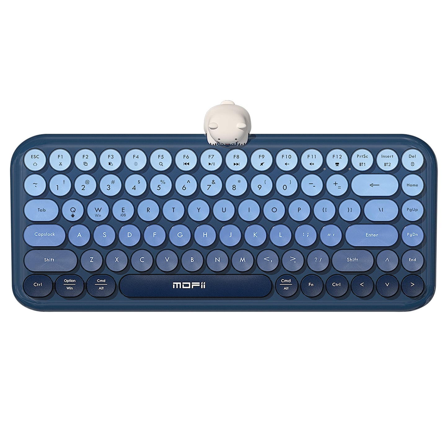 Colorful Dual Mode Wireless Keyboard with Magnetic Bear
