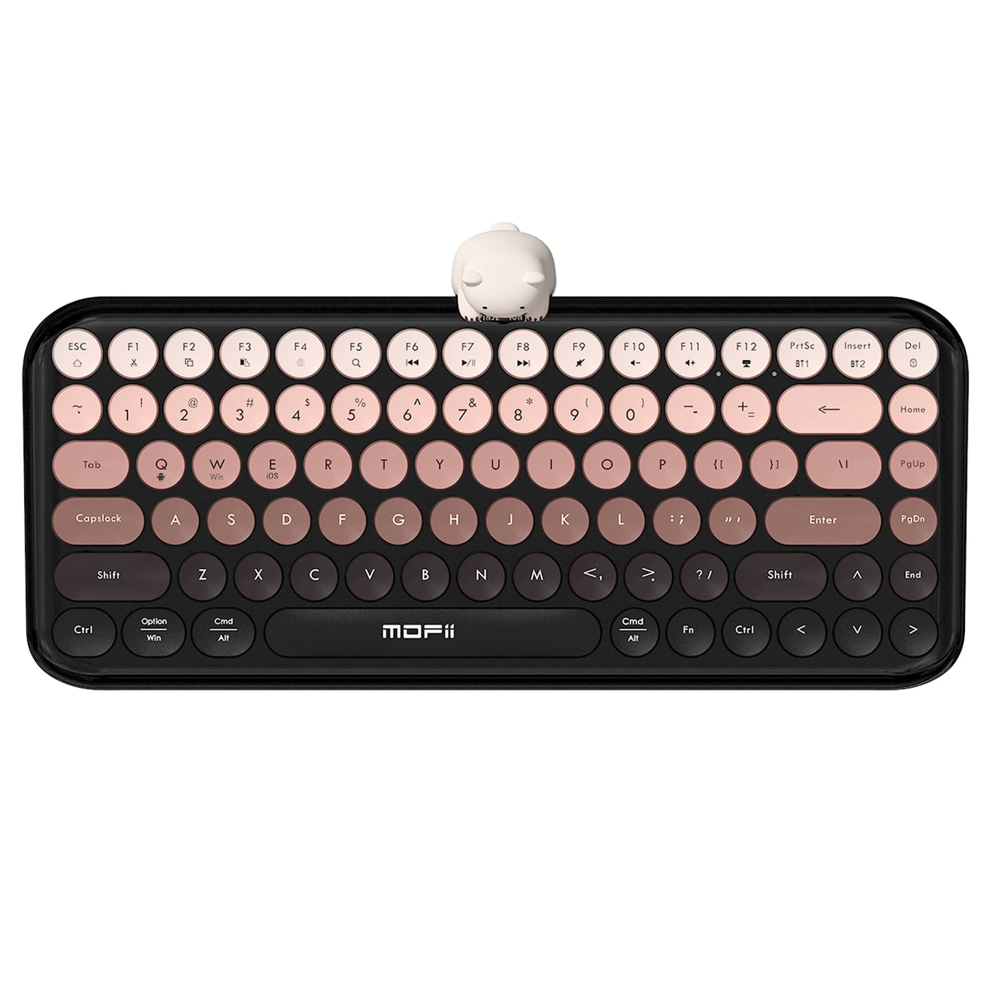 Colorful Dual Mode Wireless Keyboard with Magnetic Bear