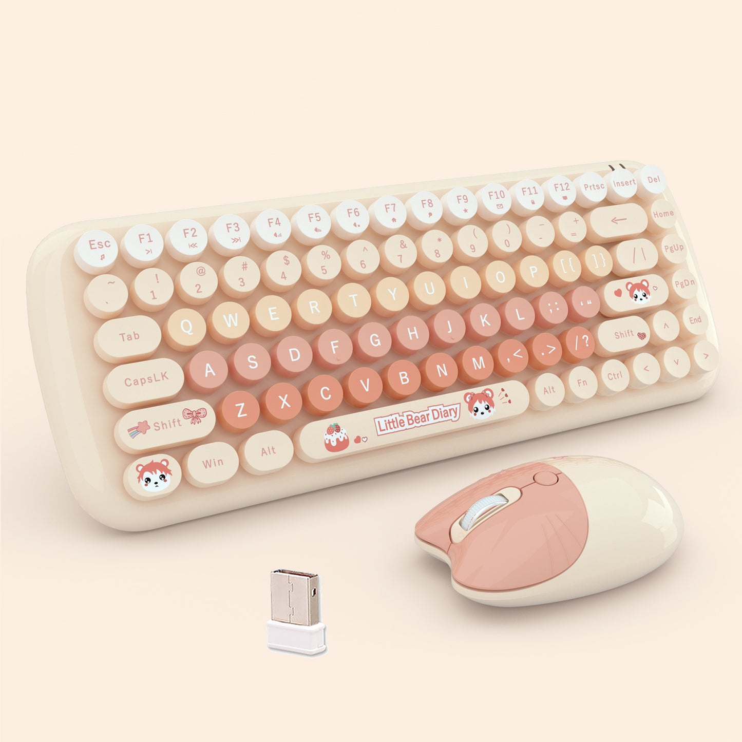 Candy Color 80% TKL Wireless Keyboard and Mouse Combo