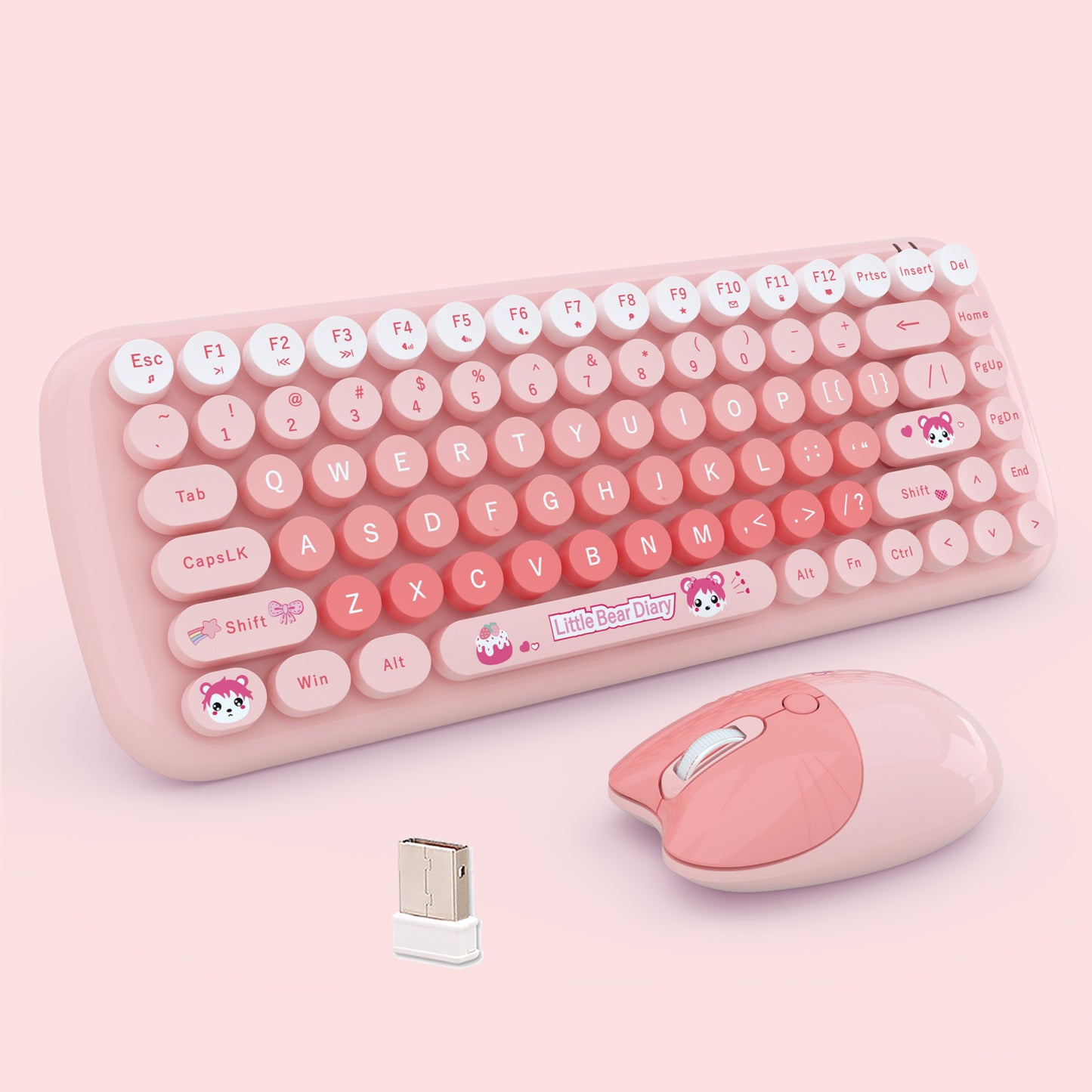Candy Color 80% TKL Wireless Keyboard and Mouse Combo