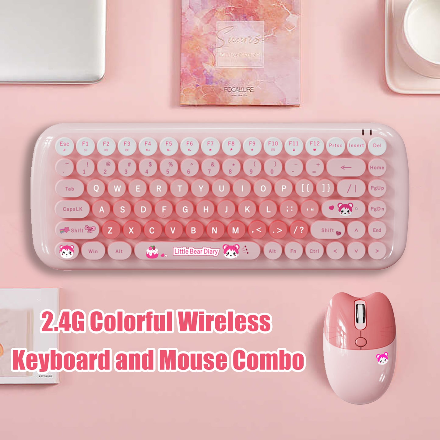 Candy Color 80% TKL Wireless Keyboard and Mouse Combo