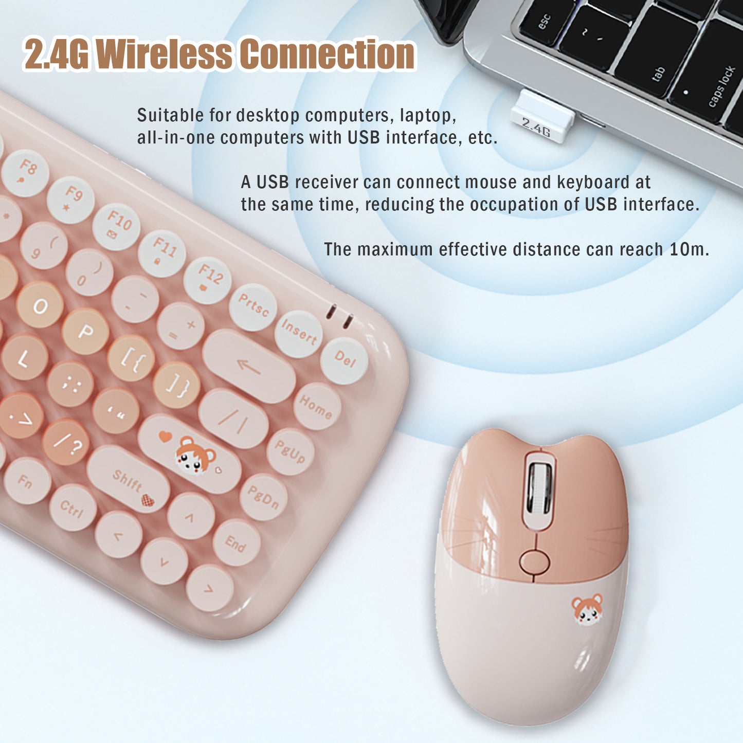 Candy Color 80% TKL Wireless Keyboard and Mouse Combo