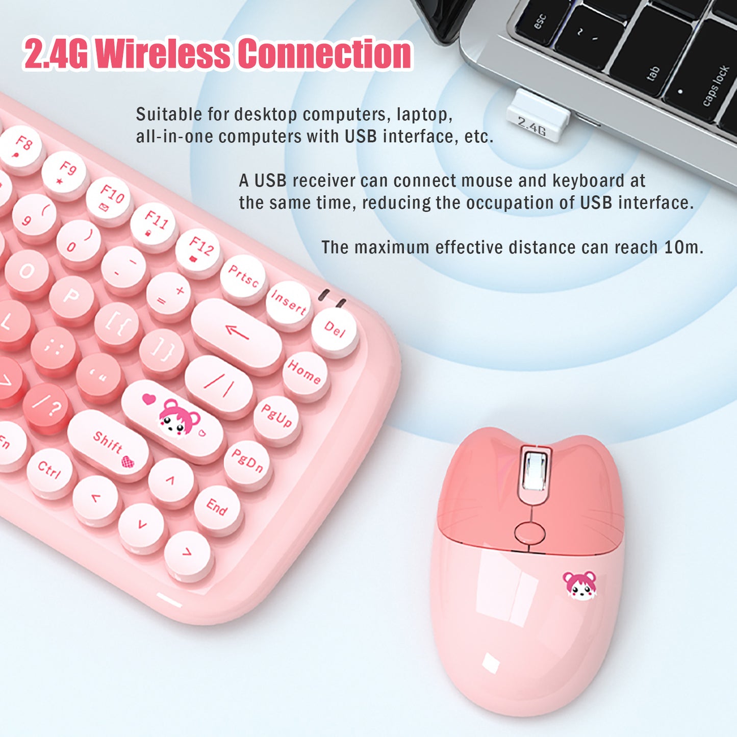 Candy Color 80% TKL Wireless Keyboard and Mouse Combo