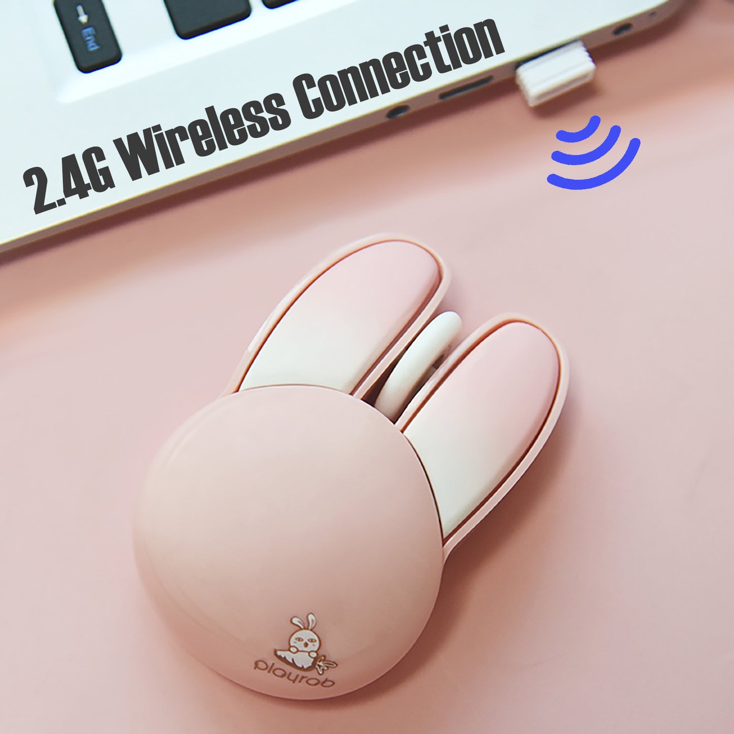 Cute Bunny Wireless Mouse, Lightweight Silent Kids Mouse