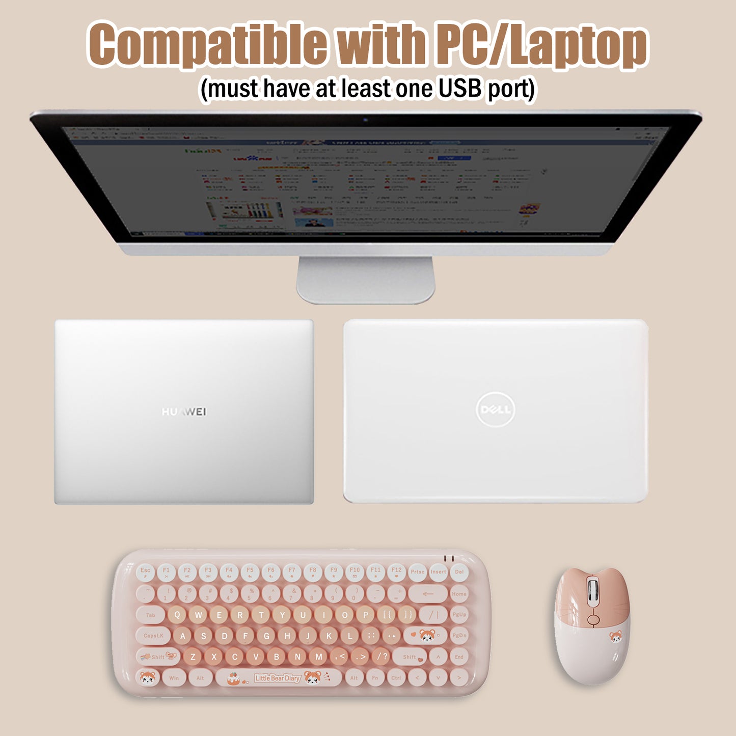 Candy Color 80% TKL Wireless Keyboard and Mouse Combo