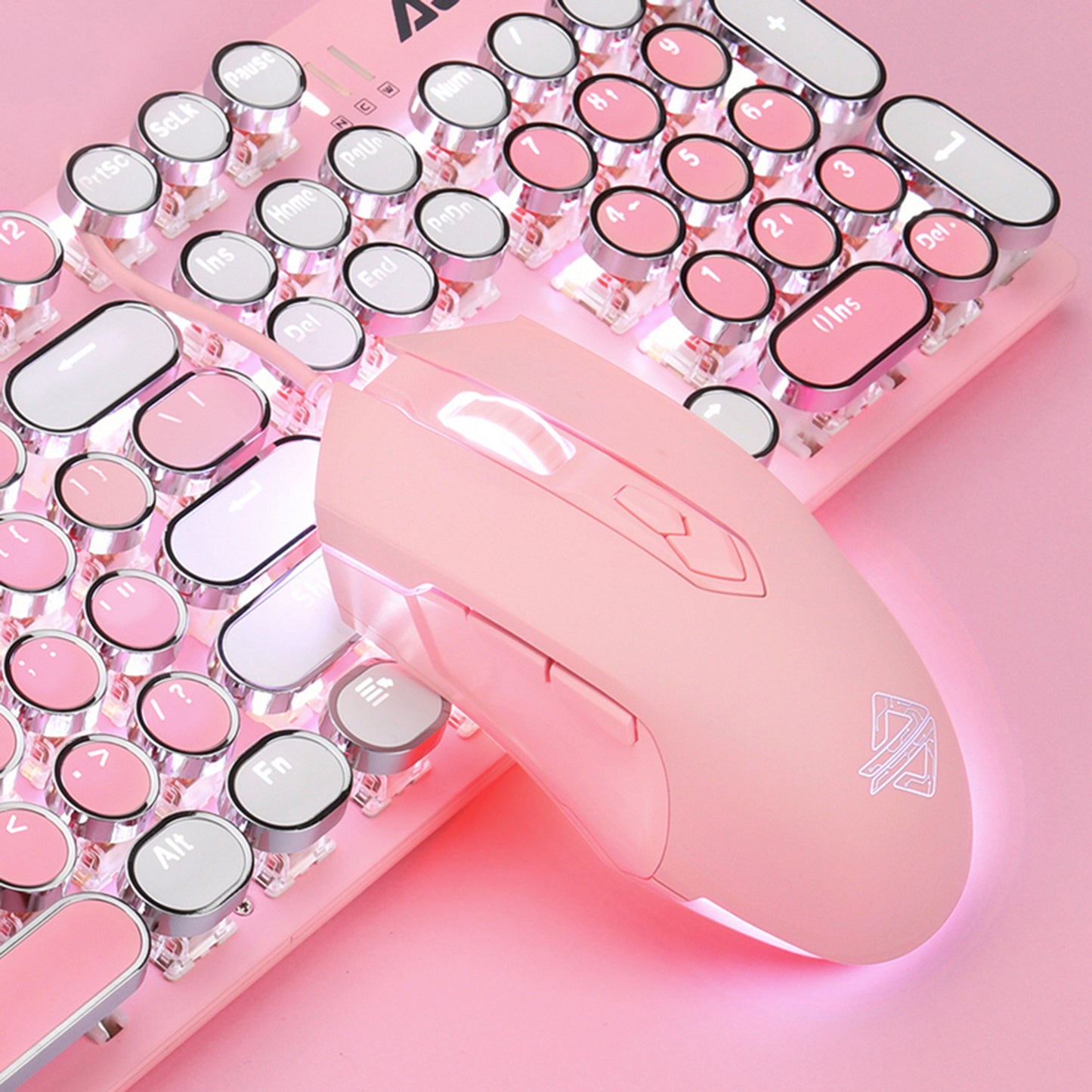 RGB Wired Gaming Mouse, Aesthetic Girls Mouse