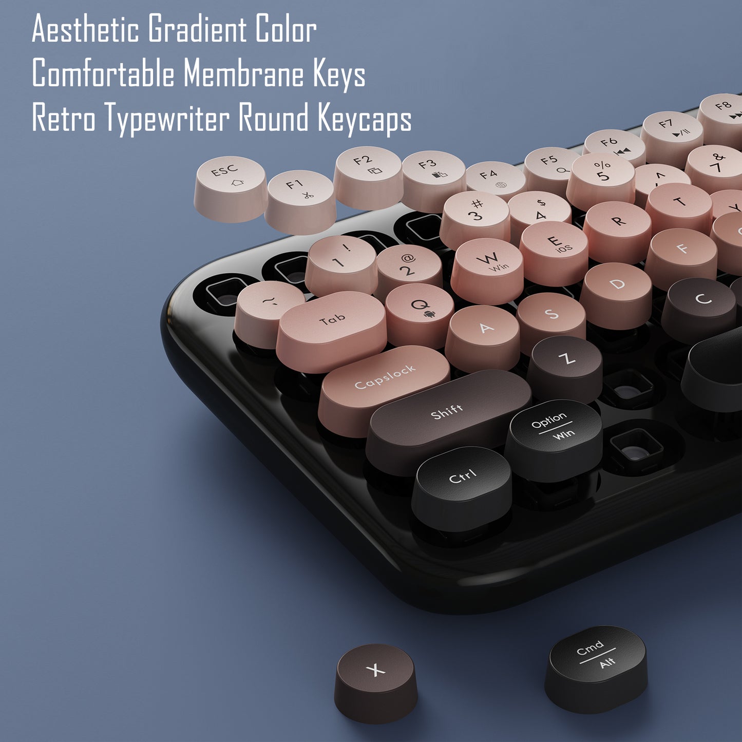 Colorful Dual Mode Wireless Keyboard with Magnetic Bear