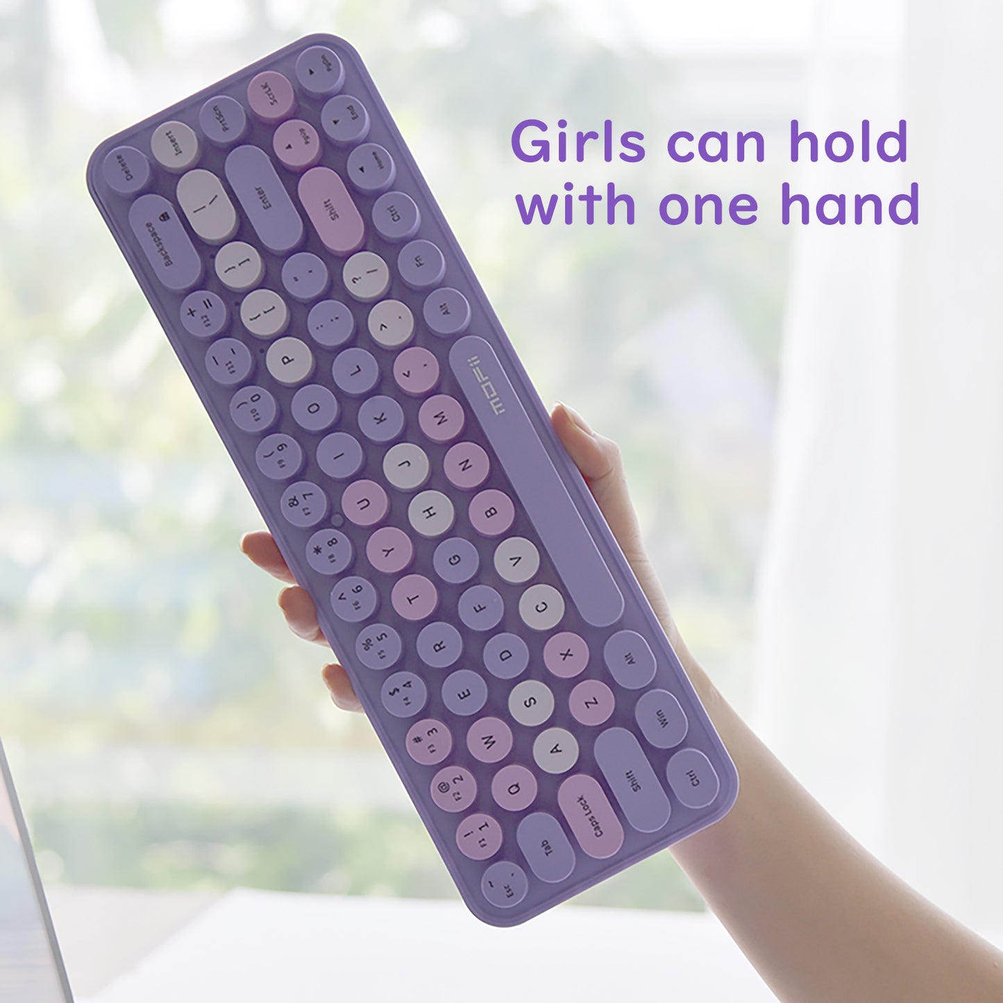 Compact 68 Key Colorful Wireless Keyboard and Mouse Combo