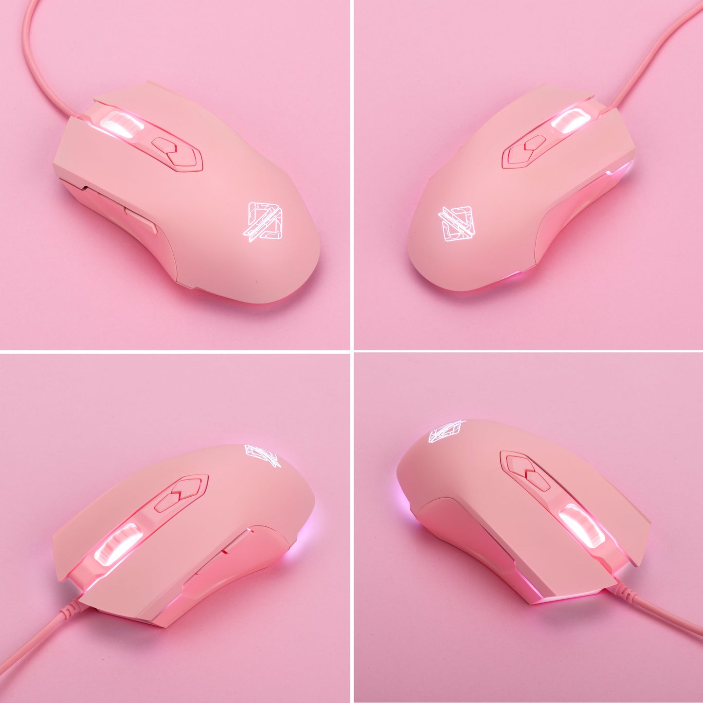 RGB Wired Gaming Mouse, Aesthetic Girls Mouse