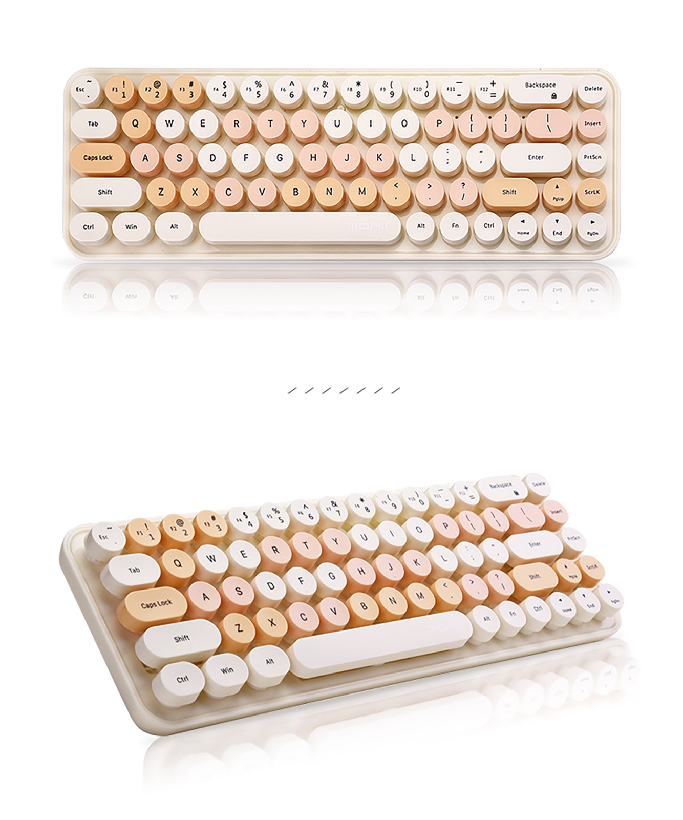 Compact 68 Key Colorful Wireless Keyboard and Mouse Combo