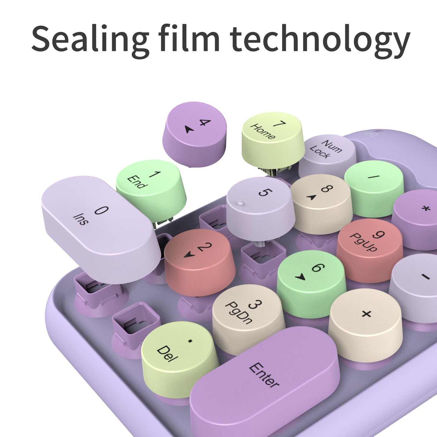 Colorful Wireless Numeric Keypad, Cute Bubble Numpad