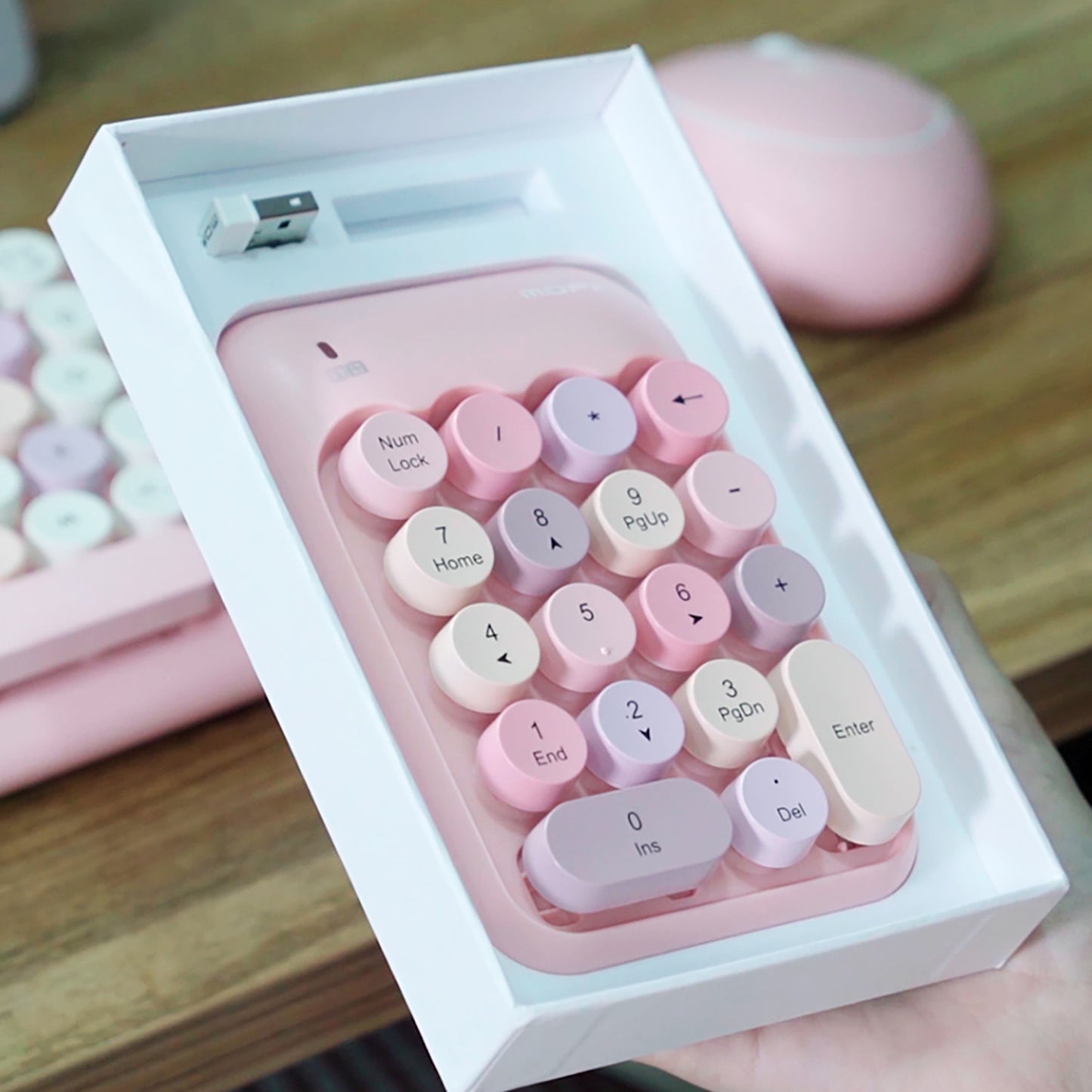 Colorful Wireless Numeric Keypad, Cute Bubble Numpad