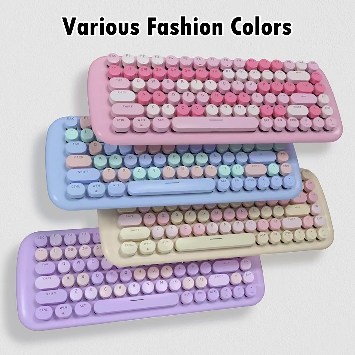 Colorful Wired Mechanical Keyboard, Cute Bubble Keyboard