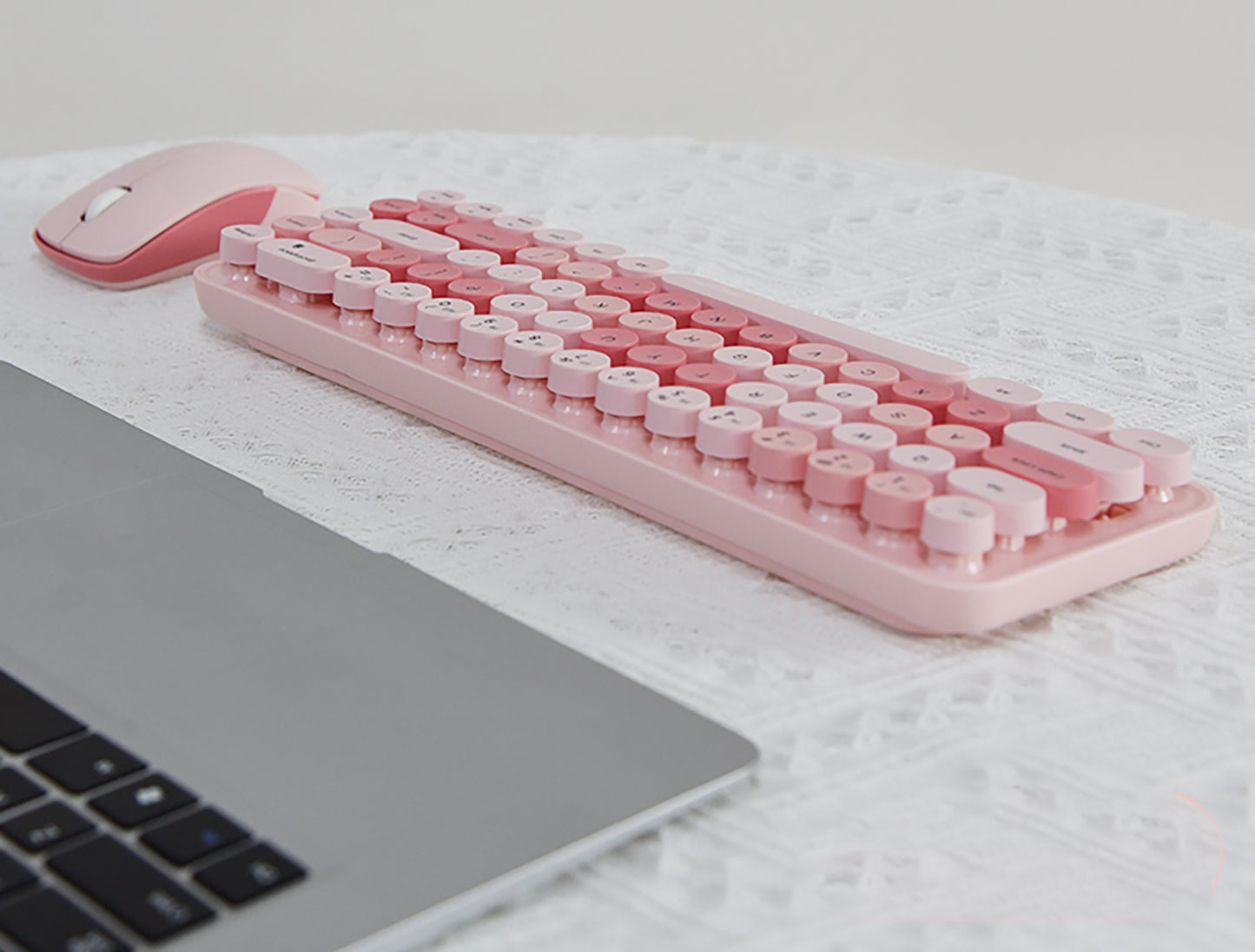 Compact 68 Key Colorful Wireless Keyboard and Mouse Combo