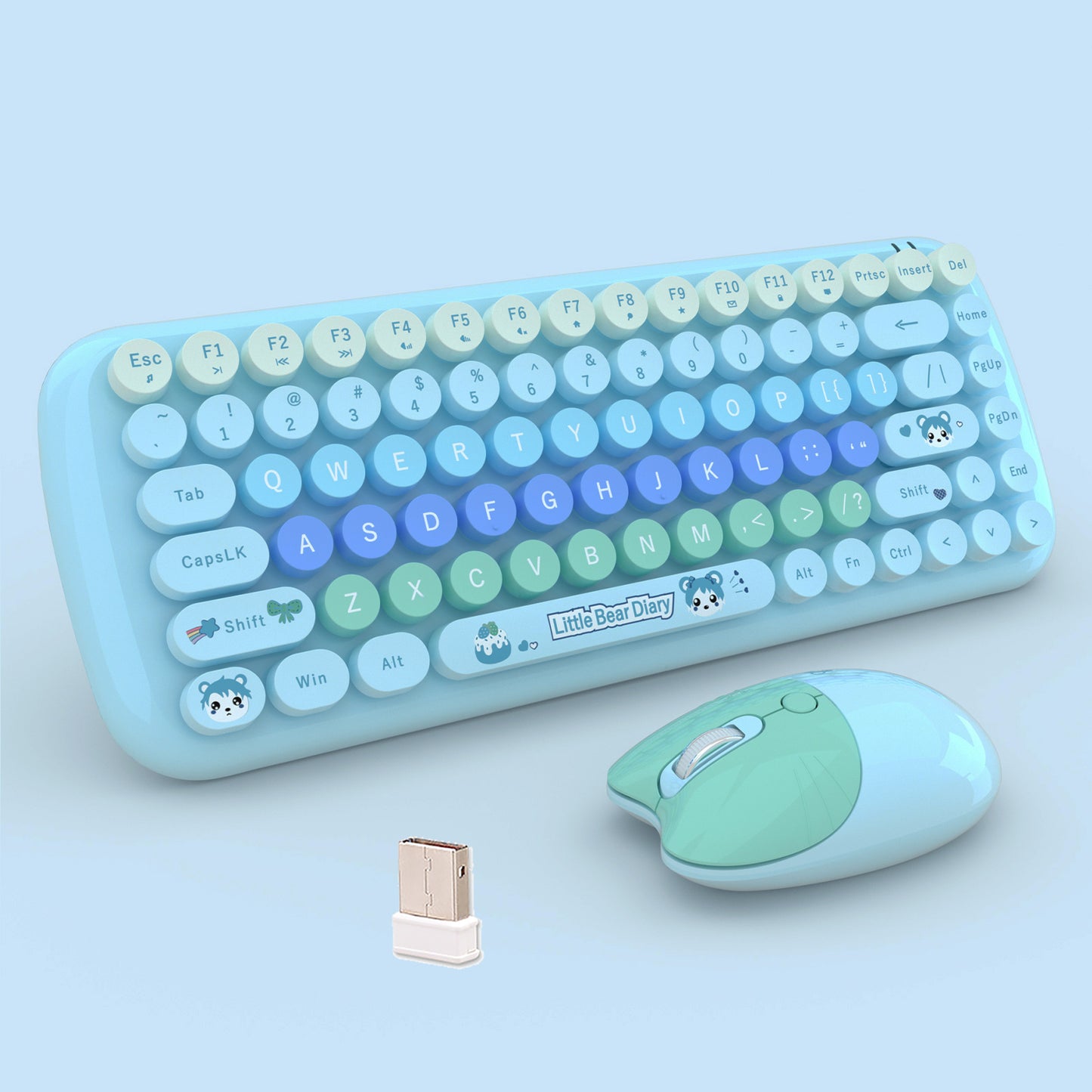 Candy Color 80% TKL Wireless Keyboard and Mouse Combo