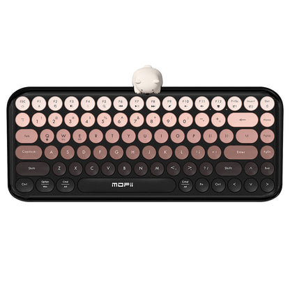 Colorful Dual Mode Wireless Keyboard with Magnetic Bear