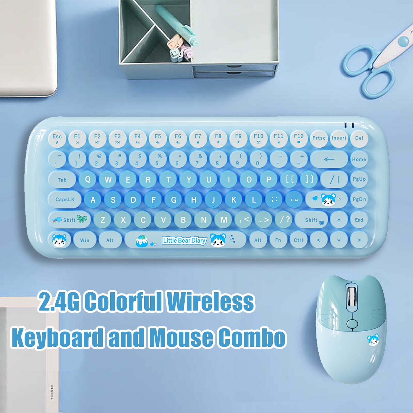 Candy Color 80% TKL Wireless Keyboard and Mouse Combo
