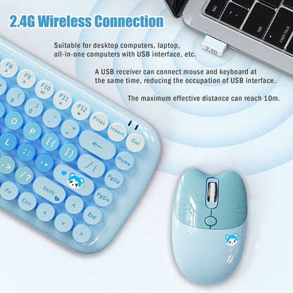 Candy Color 80% TKL Wireless Keyboard and Mouse Combo