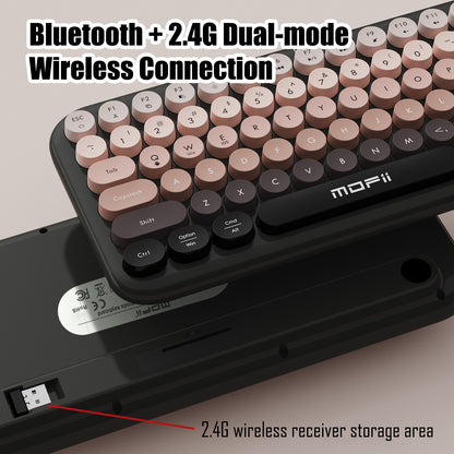 Colorful Dual Mode Wireless Keyboard with Magnetic Bear