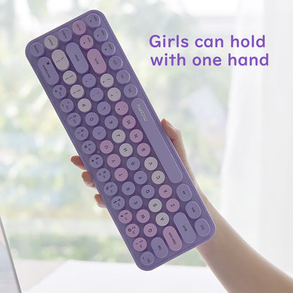 Compact 68 Key Colorful Wireless Keyboard and Mouse Combo
