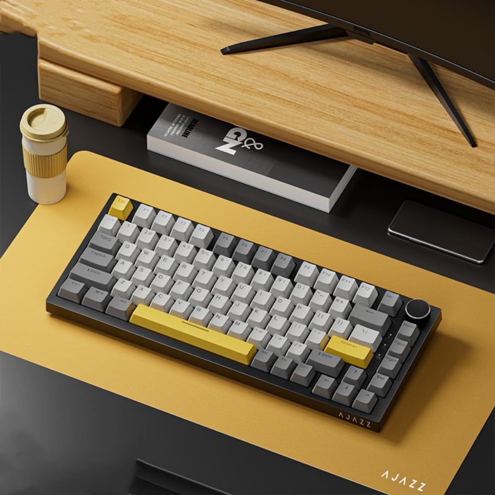 AJAZZ AK820 75% Wired RGB Gasket Mechanical Keyboard with Volume Knob
