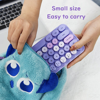 Compact 68 Key Colorful Wireless Keyboard and Mouse Combo