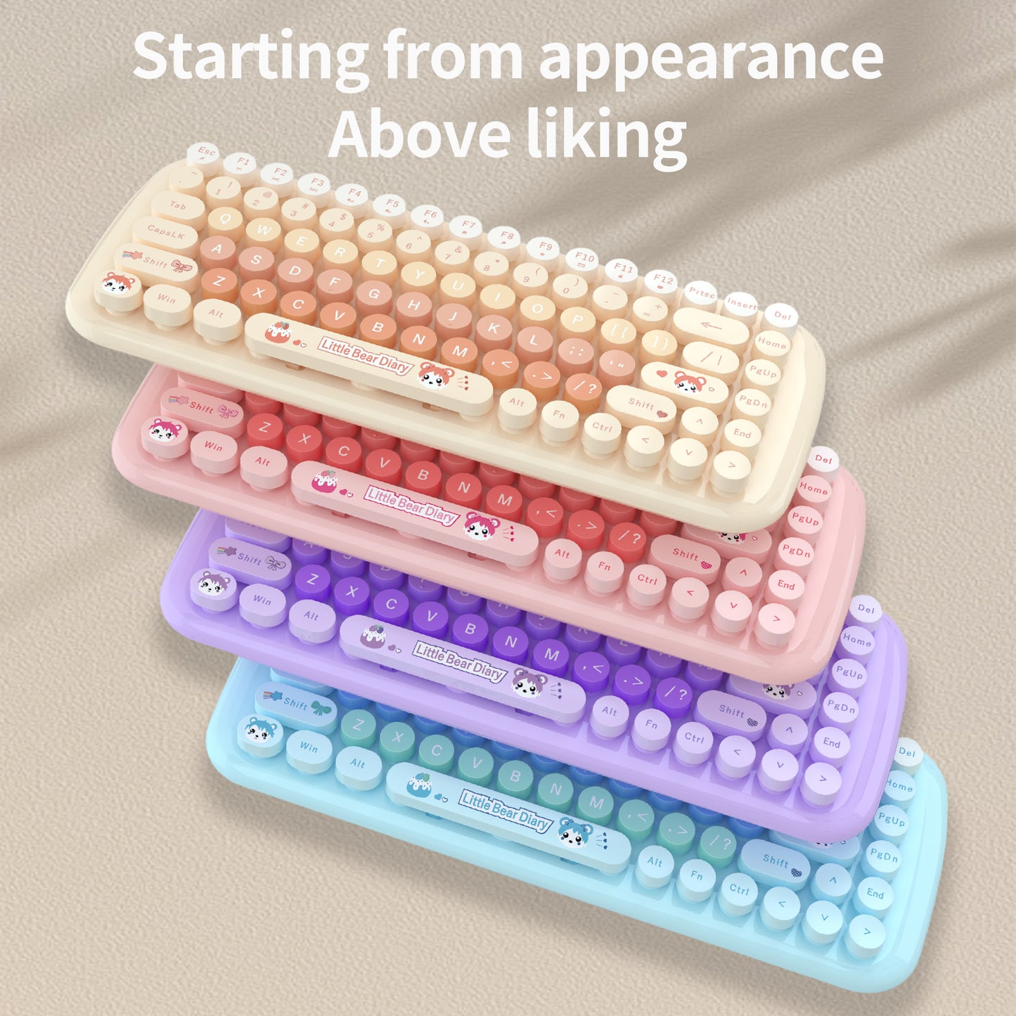 Candy Color 80% TKL Wireless Keyboard and Mouse Combo
