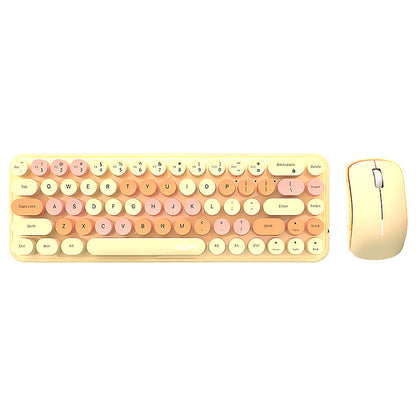Compact 68 Key Colorful Wireless Keyboard and Mouse Combo