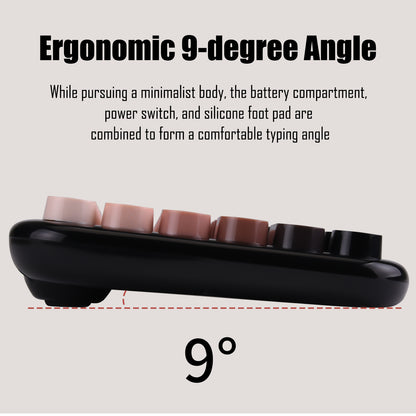 Colorful Dual Mode Wireless Keyboard with Magnetic Bear